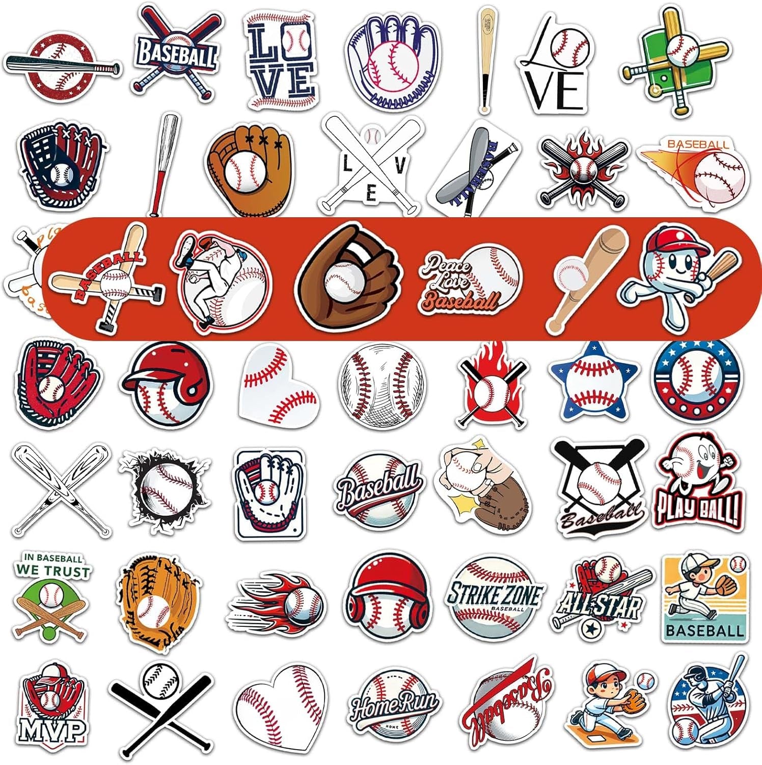 Baseball Water Bottles for Boys 18 Oz and 100 PCS Baseballs Stickers Personalized Sports Insulated Stainless Steel Water Bottle Baseball Accessories Stuff Gear Gifts for 8-12 12-14 Player