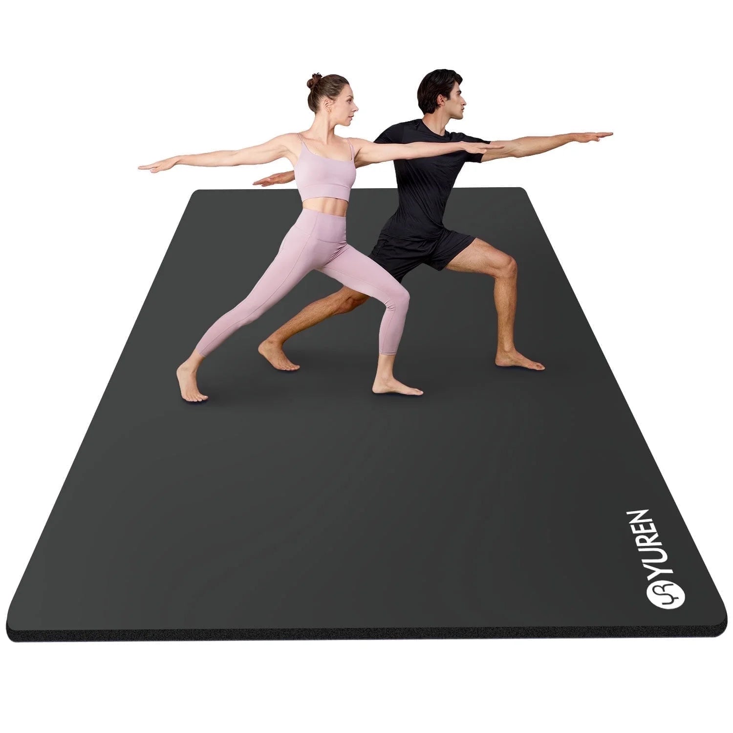 Large Yoga Mat 78X51" 10Mm Thick NBR Foam Exercise Mat for Home Fitness Pilates Workout, Black