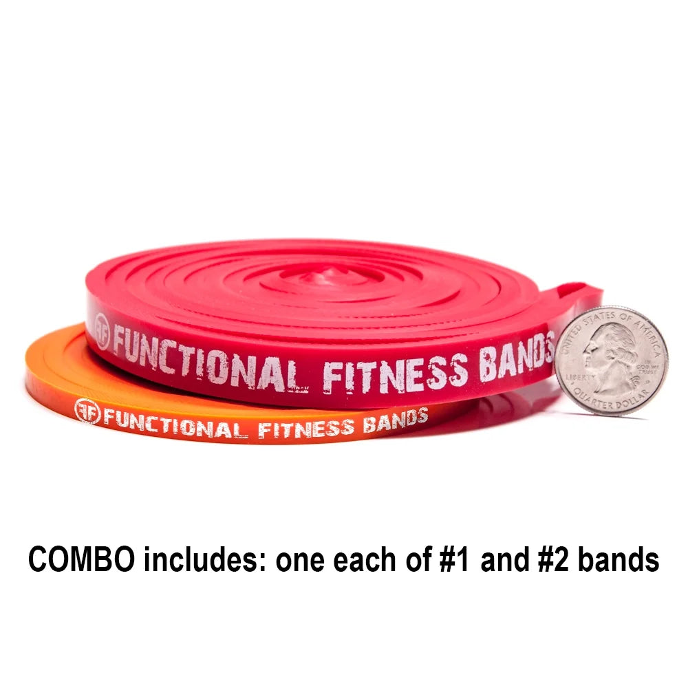 Functional Fitness Pull up Assistance Bands - Resistance Bands Set for Men & Women (2Pack)